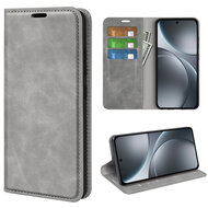 Oppo Find X9 Pro Hoesje - MobyDefend Luxe Wallet Bookcase (Magnetische Sluiting) - Grijs
