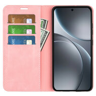 Oppo Find X9 Pro Hoesje - MobyDefend Luxe Wallet Bookcase (Magnetische Sluiting) - Roze