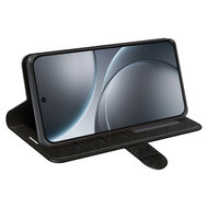 Oppo Find X9 Hoesje - MobyDefend Wallet Book Case (Sluiting Achterkant) - Zwart