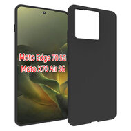Motorola Edge 70 Hoesje - MobyDefend TPU Backcover - Mat Zwart