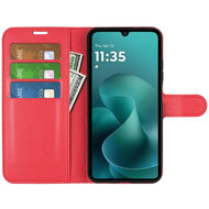 Motorola Moto G06 / Motorola Moto G06 Power Hoesje - MobyDefend Kunstleren Wallet Book Case (Sluiting Voorkant) - Rood