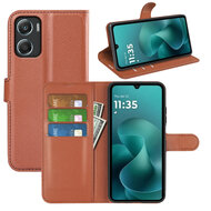 Motorola Moto G06 / Motorola Moto G06 Power Hoesje - MobyDefend Kunstleren Wallet Book Case (Sluiting Voorkant) - Bruin