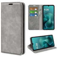 Motorola Moto G06 / Motorola Moto G06 Power Hoesje - MobyDefend Luxe Wallet Bookcase (Magnetische Sluiting) - Grijs