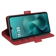 Motorola Moto G06 / Motorola Moto G06 Power Hoesje - MobyDefend Luxe Wallet Book Case (Sluiting Zijkant) - Rood