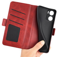 Motorola Moto G06 / Motorola Moto G06 Power Hoesje - MobyDefend Luxe Wallet Book Case (Sluiting Zijkant) - Rood