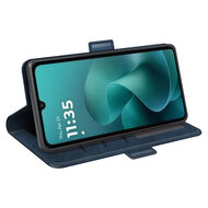 Motorola Moto G06 / Motorola Moto G06 Power Hoesje - MobyDefend Luxe Wallet Book Case (Sluiting Zijkant) - Blauw