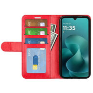 Motorola Moto G06 / Motorola Moto G06 Power Hoesje - MobyDefend Wallet Book Case (Sluiting Achterkant) - Rood