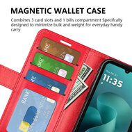 Motorola Moto G06 / Motorola Moto G06 Power Hoesje - MobyDefend Wallet Book Case (Sluiting Achterkant) - Zwart