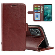 Motorola Moto G06 / Motorola Moto G06 Power Hoesje - MobyDefend Wallet Book Case (Sluiting Achterkant) - Bruin