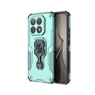 Xiaomi 15T Hoesje - MobyDefend Dubbelgelaagde Pantsercase Met Standaard - Turquoise