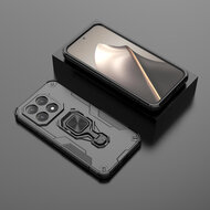 Xiaomi 15T Hoesje - MobyDefend Dubbelgelaagde Pantsercase Met Standaard - Zwart