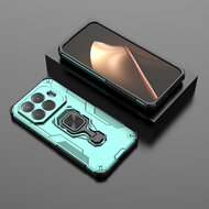 Xiaomi 15T Pro Hoesje - MobyDefend Dubbelgelaagde Pantsercase Met Standaard - Turquoise