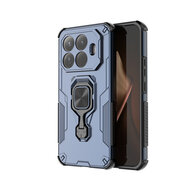 Xiaomi 15T Pro Hoesje - MobyDefend Dubbelgelaagde Pantsercase Met Standaard - Blauw