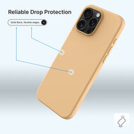 iPhone 16 Pro Hoesje - MobyDefend Matte Siliconen Backcover - Licht Oker