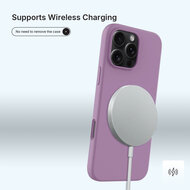 iPhone 16 Pro Hoesje - MobyDefend Matte Siliconen Backcover - Paars