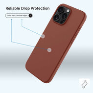 iPhone 16 Pro Max Hoesje - MobyDefend Matte Siliconen Backcover - Terracotta