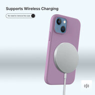 iPhone 15 Hoesje - MobyDefend Matte Siliconen Backcover - Paars