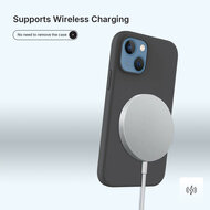 iPhone 15 Hoesje - MobyDefend Matte Siliconen Backcover - Zwart