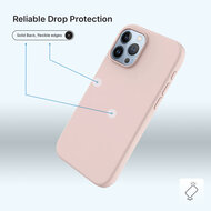 iPhone 15 Pro Max Hoesje - MobyDefend Matte Siliconen Backcover - Roze