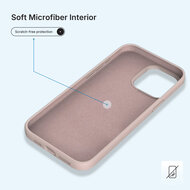 iPhone 14 Hoesje - MobyDefend Matte Siliconen Backcover - Roze