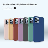 iPhone 14 Pro Hoesje - MobyDefend Matte Siliconen Backcover - Licht Oker