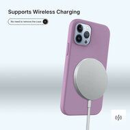 iPhone 14 Pro Hoesje - MobyDefend Matte Siliconen Backcover - Paars