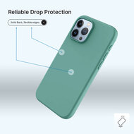 iPhone 14 Pro Max Hoesje - MobyDefend Matte Siliconen Backcover - Groen