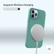 iPhone 14 Pro Max Hoesje - MobyDefend Matte Siliconen Backcover - Groen