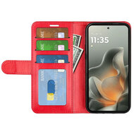 Motorola Edge 70 Hoesje - MobyDefend Wallet Book Case (Sluiting Achterkant) - Rood