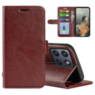 Motorola Edge 70 Hoesje - MobyDefend Wallet Book Case (Sluiting Achterkant) - Bruin