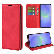 Samsung Galaxy A37 Hoesje - MobyDefend Luxe Wallet Bookcase (Magnetische Sluiting) - Rood