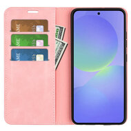 Samsung Galaxy A37 Hoesje - MobyDefend Luxe Wallet Bookcase (Magnetische Sluiting) - Roze