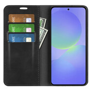 Samsung Galaxy A37 Hoesje - MobyDefend Luxe Wallet Bookcase (Magnetische Sluiting) - Zwart
