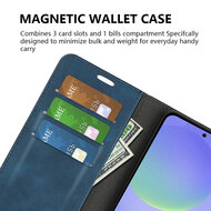 Samsung Galaxy A37 Hoesje - MobyDefend Luxe Wallet Bookcase (Magnetische Sluiting) - Grijs