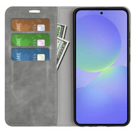 Samsung Galaxy A37 Hoesje - MobyDefend Luxe Wallet Bookcase (Magnetische Sluiting) - Grijs