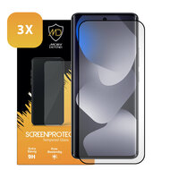 3-Pack Xiaomi Redmi Note 15 4G Screenprotectors - MobyDefend Screensavers Met Zwarte Randen - Gehard Glas 