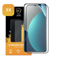 3-Pack Xiaomi Redmi Note 15 Pro 4G Screenprotectors - MobyDefend Screensavers Met Zwarte Randen - Gehard Glas 