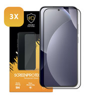 3-Pack Xiaomi Redmi Note 15 Pro 5G Screenprotectors - MobyDefend Screensavers Met Zwarte Randen - Gehard Glas 