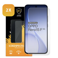 2-Pack Oppo Reno15 F / Oppo Reno15 FS Screenprotectors - MobyDefend Case-Friendly Screensavers - Gehard Glas