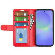 Samsung Galaxy A37 Hoesje - MobyDefend Wallet Book Case (Sluiting Achterkant) - Rood
