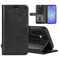 Samsung Galaxy A37 Hoesje - MobyDefend Wallet Book Case (Sluiting Achterkant) - Zwart