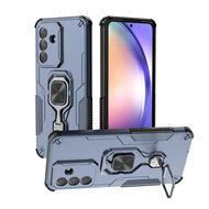 Samsung Galaxy A37 Hoesje - MobyDefend Dubbelgelaagde Pantsercase Met Standaard - Blauw