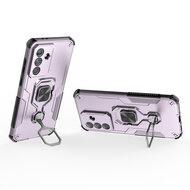 Samsung Galaxy A37 Hoesje - MobyDefend Dubbelgelaagde Pantsercase Met Standaard - Roze
