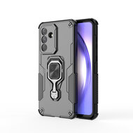 Samsung Galaxy A37 Hoesje - MobyDefend Dubbelgelaagde Pantsercase Met Standaard - Zwart