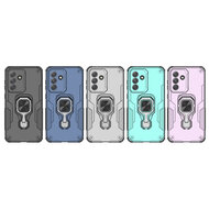 Samsung Galaxy A37 Hoesje - MobyDefend Dubbelgelaagde Pantsercase Met Standaard - Zilvergrijs