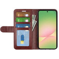 Samsung Galaxy A57 Hoesje - MobyDefend Wallet Book Case (Sluiting Achterkant) - Bruin