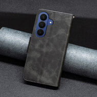 Samsung Galaxy A57 Hoesje - MobyDefend Wallet Book Case Met Koord - Zwart