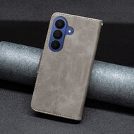 Samsung Galaxy A57 Hoesje - MobyDefend Wallet Book Case Met Koord - Grijs