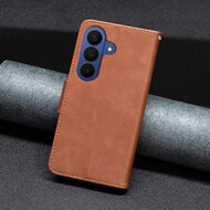 Samsung Galaxy A57 Hoesje - MobyDefend Wallet Book Case Met Koord - Bruin