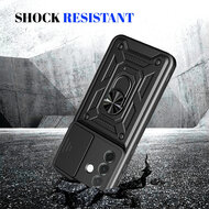 Samsung Galaxy A57 Hoesje - MobyDefend Pantsercase Met Draaibare Ring - Rood